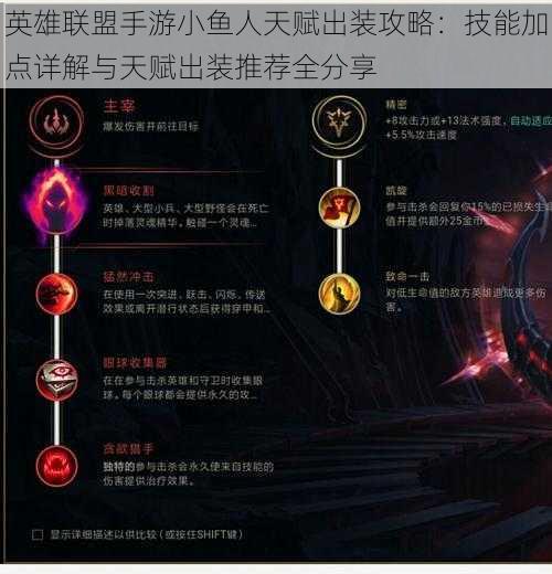 英雄联盟手游小鱼人天赋出装攻略:技能加点详解与天赋出装推荐全分享